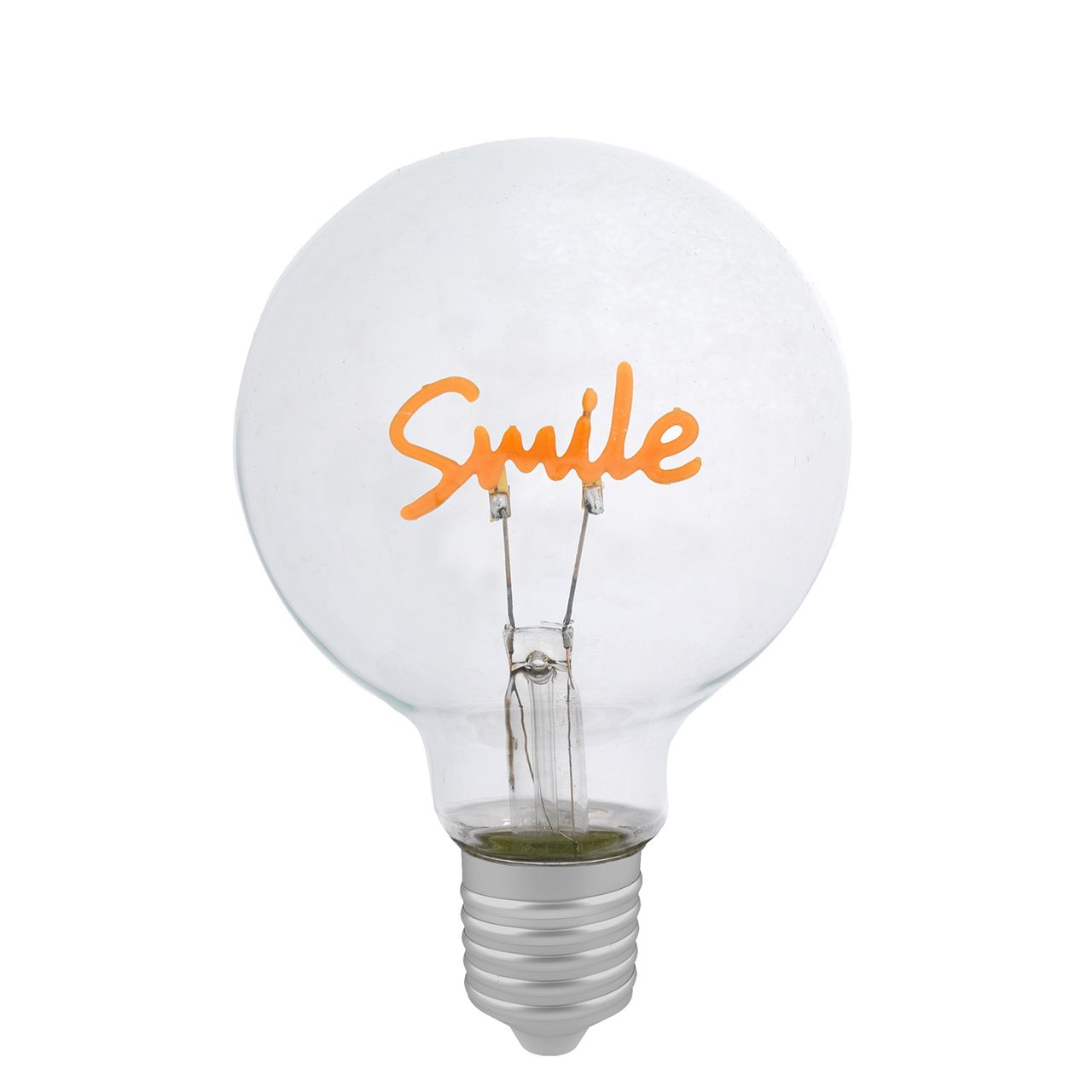 LAMPADA DIAM. 80 TRASPARENTE CON SCRITTA SMILE (Accessorio)